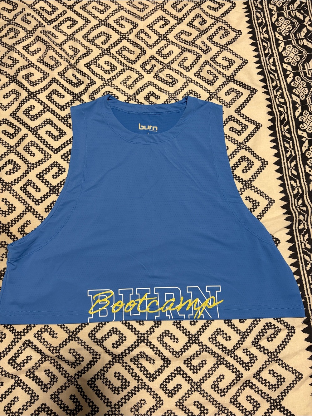 Burn Blue Athletic Crop Tank Top